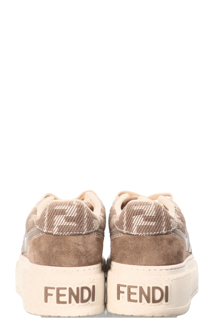 FENDI FF Match Sneaker Suede Taupe
