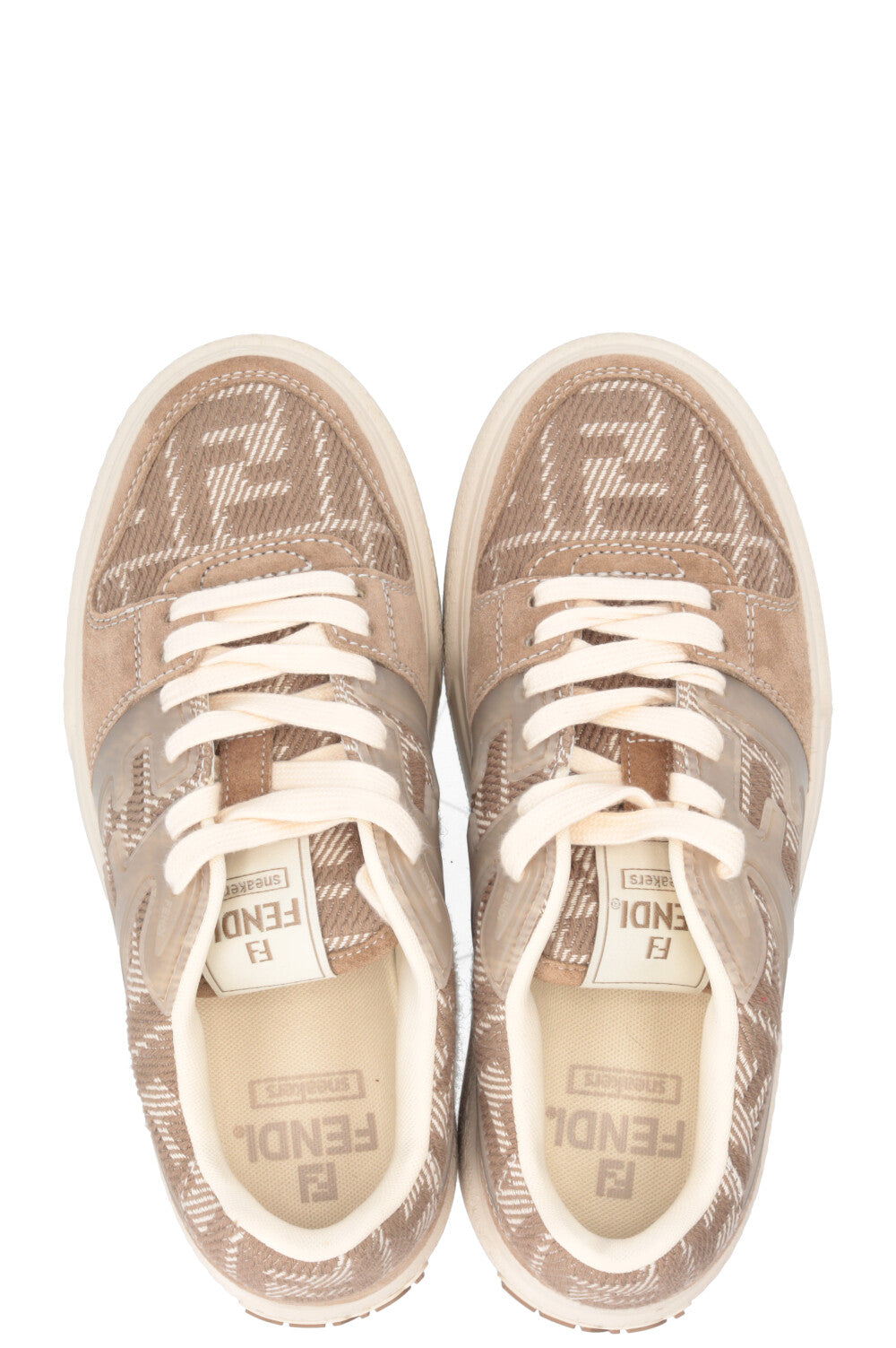 FENDI FF Match Sneaker Suede Taupe