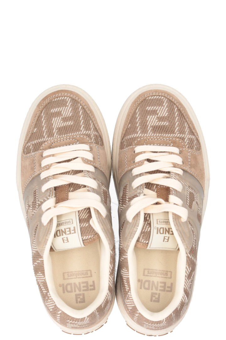 FENDI FF Match Sneaker Suede Taupe