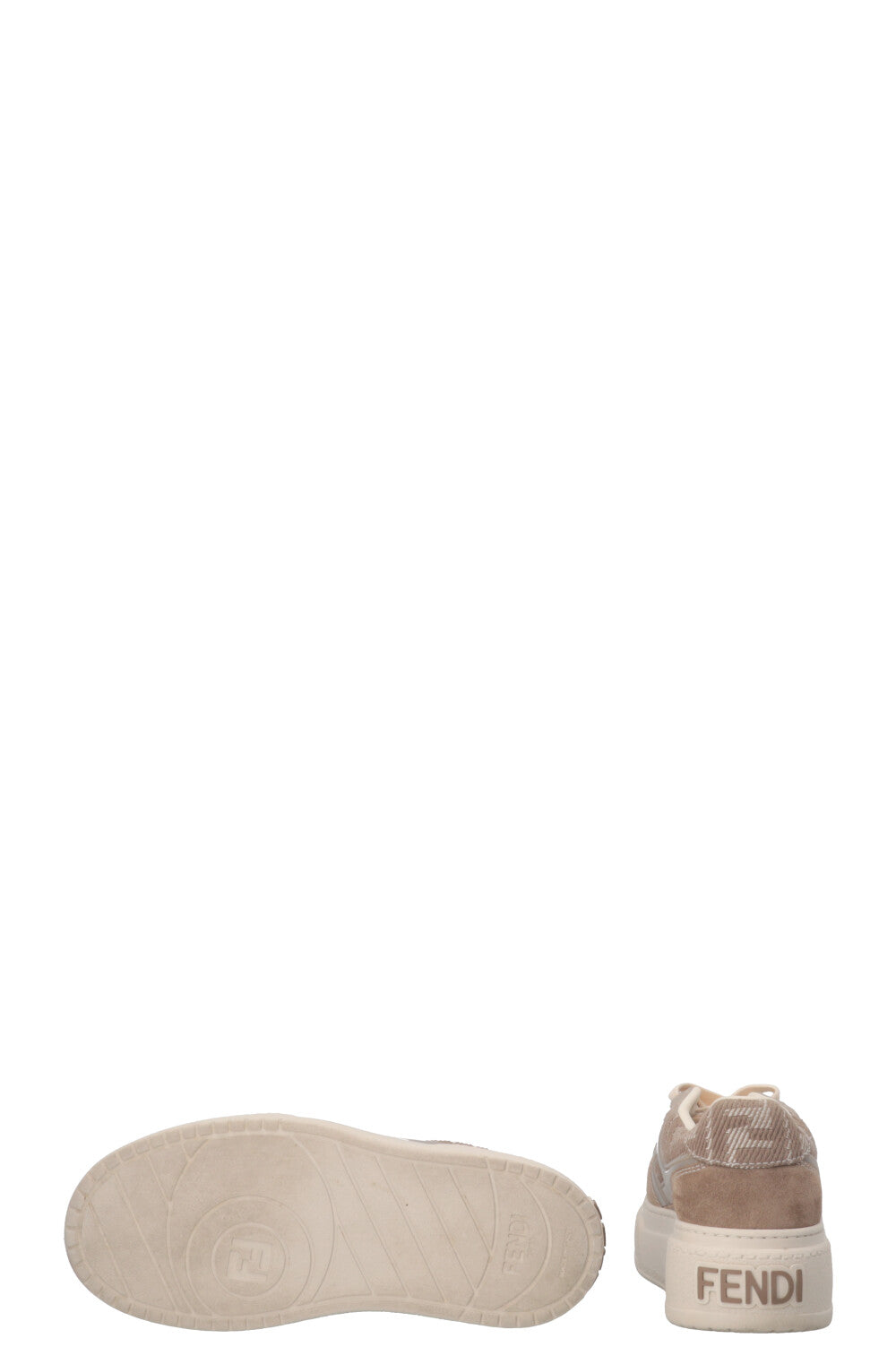 FENDI FF Match Sneaker Suede Taupe