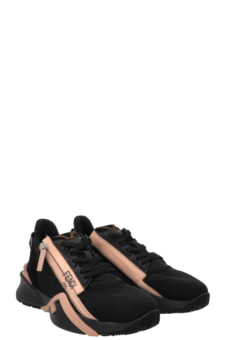 FENDI Flow Low Top Sneakers Jacquard Black