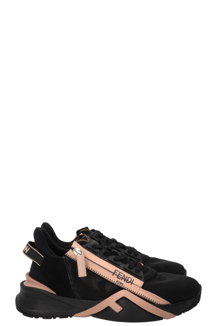 FENDI Flow Low Top Sneakers Jacquard Black