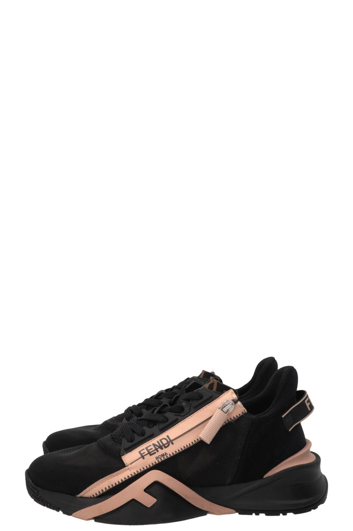 FENDI Flow Low Top Sneakers Jacquard Black