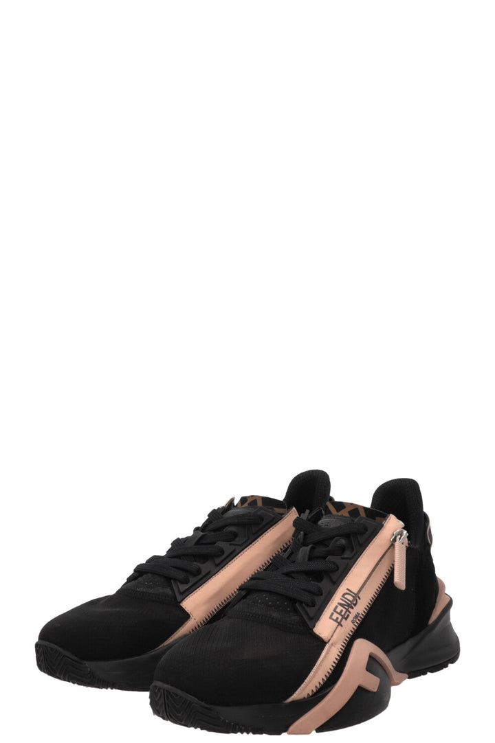 FENDI Flow Low Top Sneakers Jacquard Black