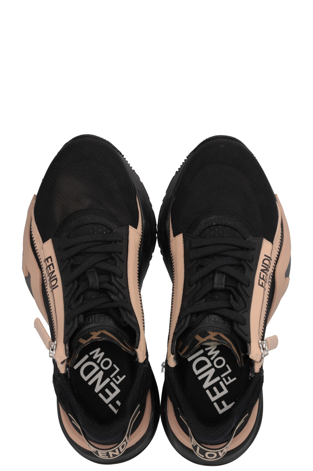 FENDI Flow Low Top Sneakers Jacquard Black