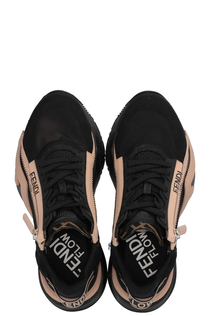 FENDI Flow Low Top Sneakers Jacquard Black