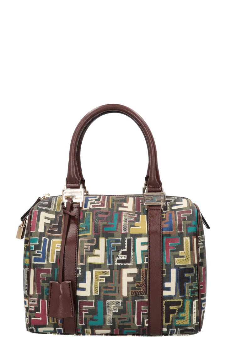 FENDI Forever Boston Bag Canvas Multicolour