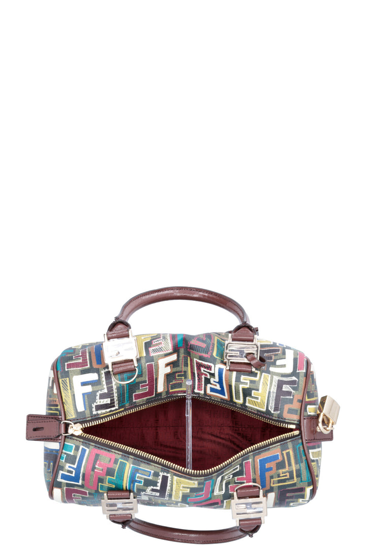 FENDI Forever Boston Bag Canvas Multicolour