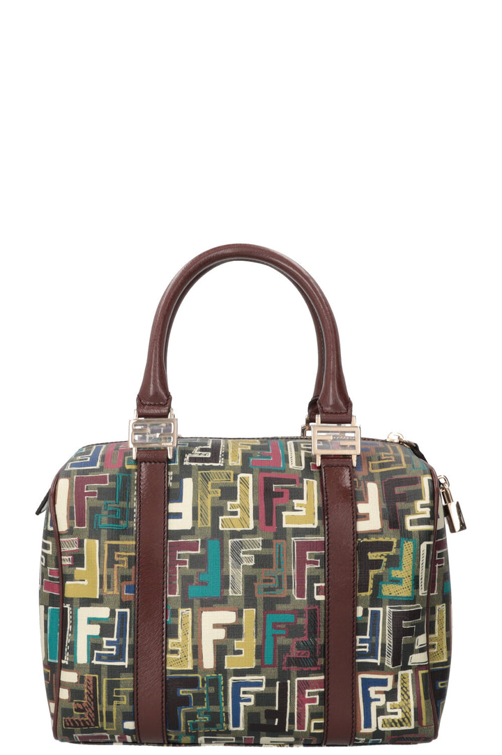 FENDI Forever Boston Bag Canvas Multicolour