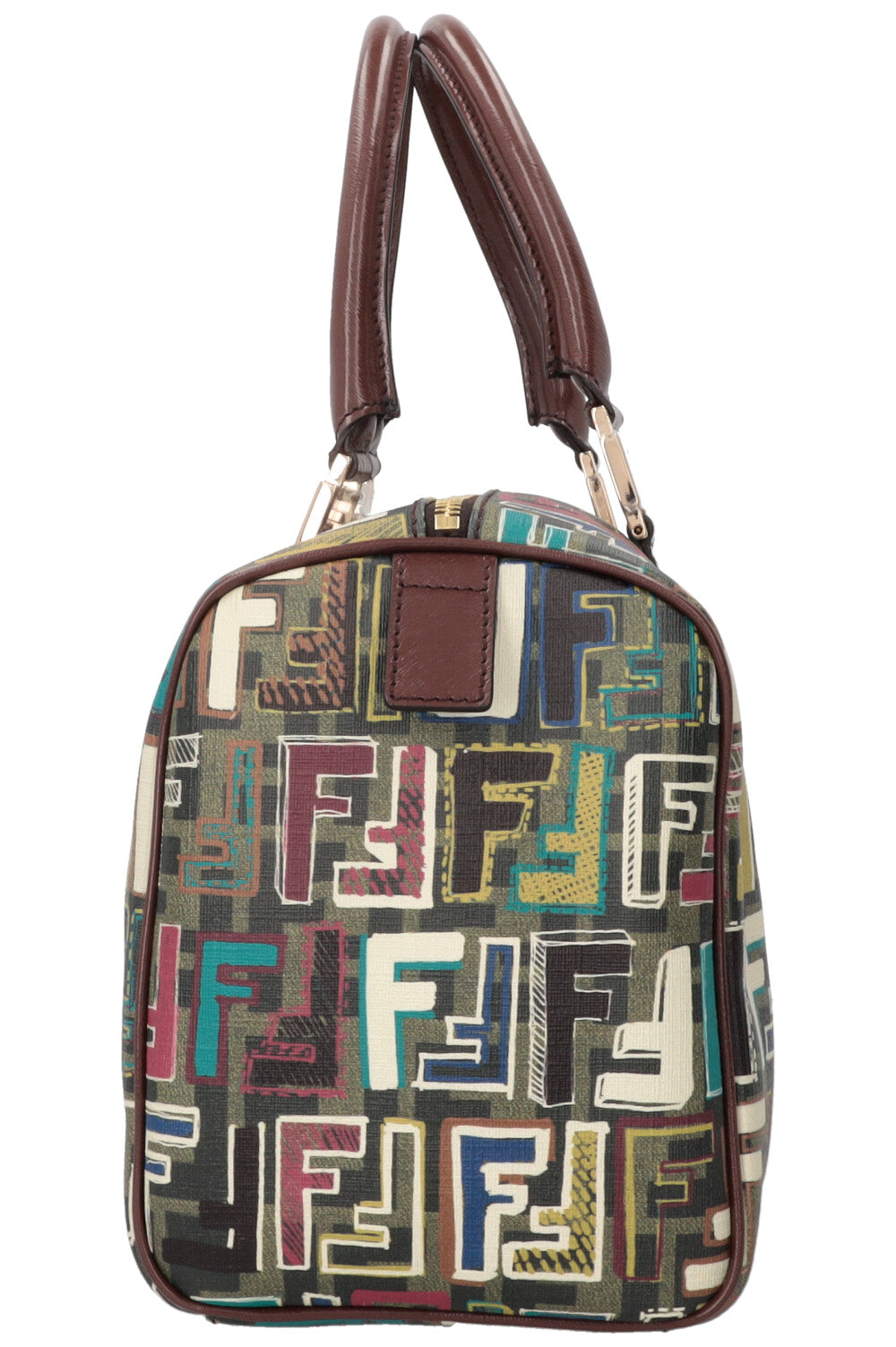 FENDI Forever Boston Bag Canvas Multicolour