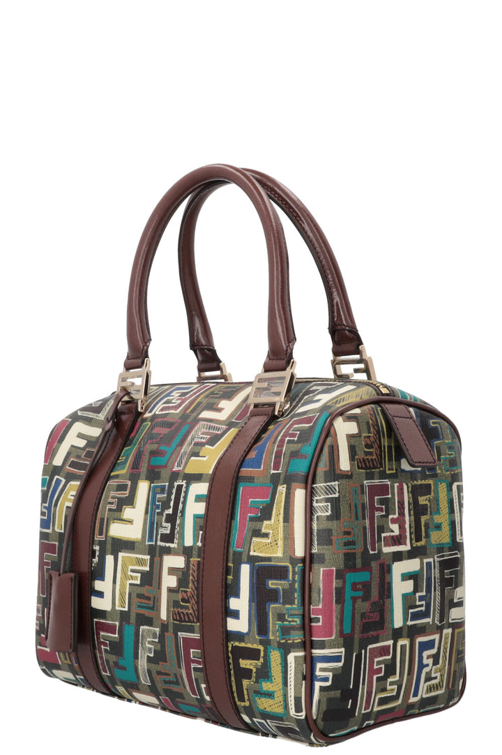 FENDI Forever Boston Bag Canvas Multicolour