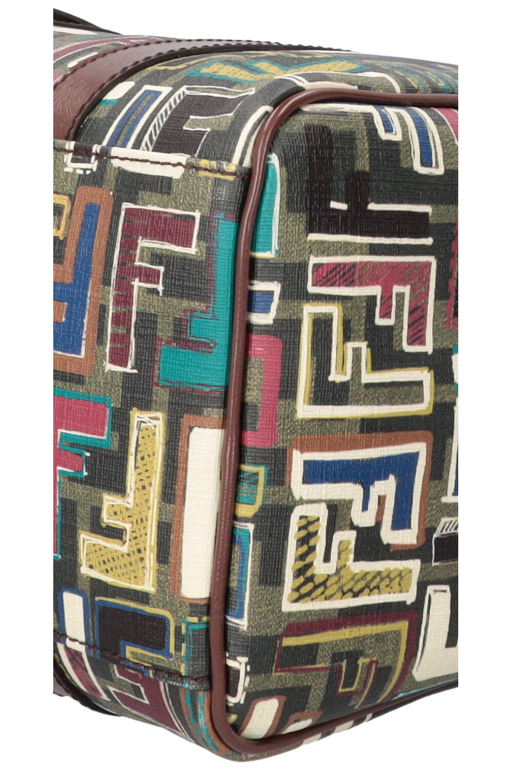 FENDI Forever Boston Bag Canvas Multicolour