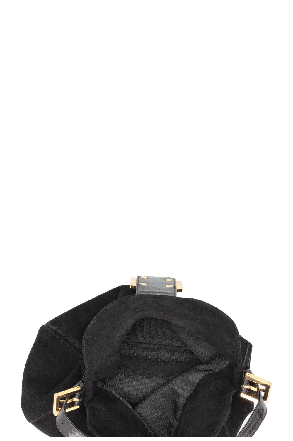 FENDI Mamma Baguette Bag Suede Black