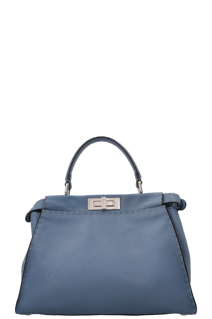 FENDI Peekaboo Medium Cuir Bleu