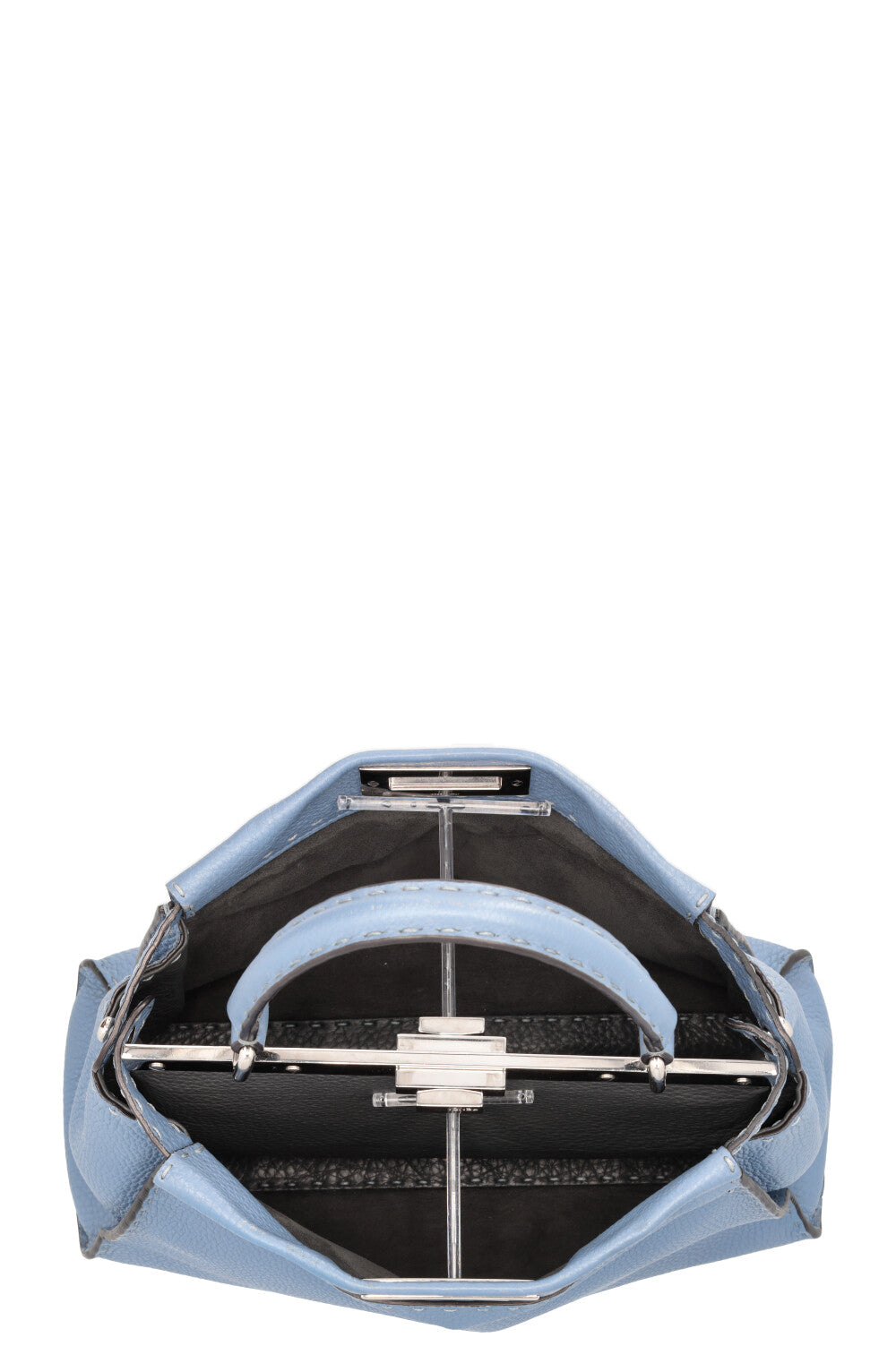 FENDI Peekaboo Medium Cuir Bleu