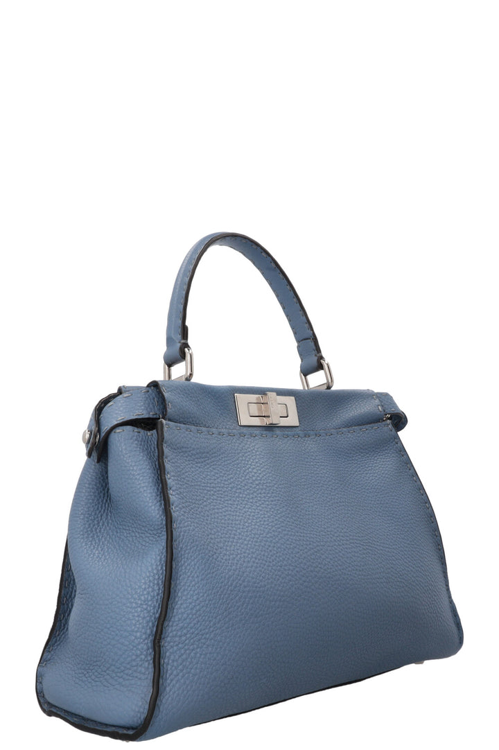 FENDI Peekaboo Medium Cuir Bleu
