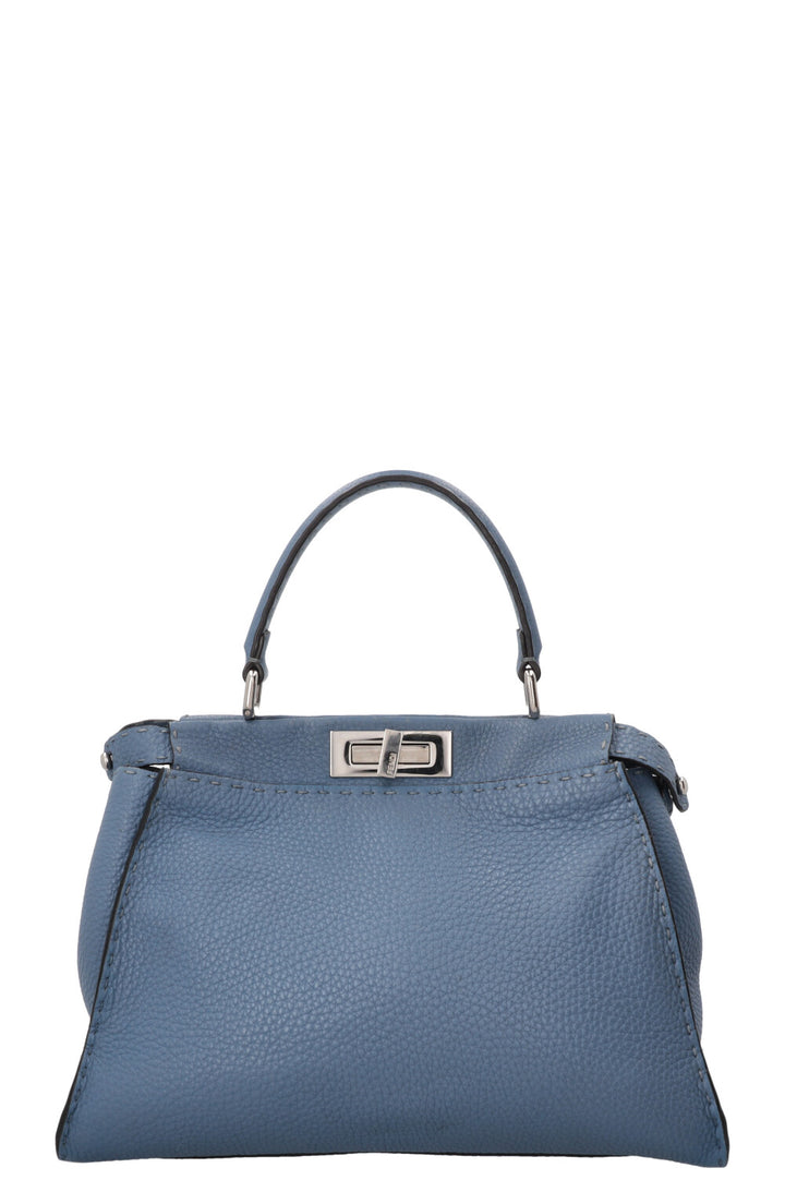 FENDI Peekaboo Medium Cuir Bleu