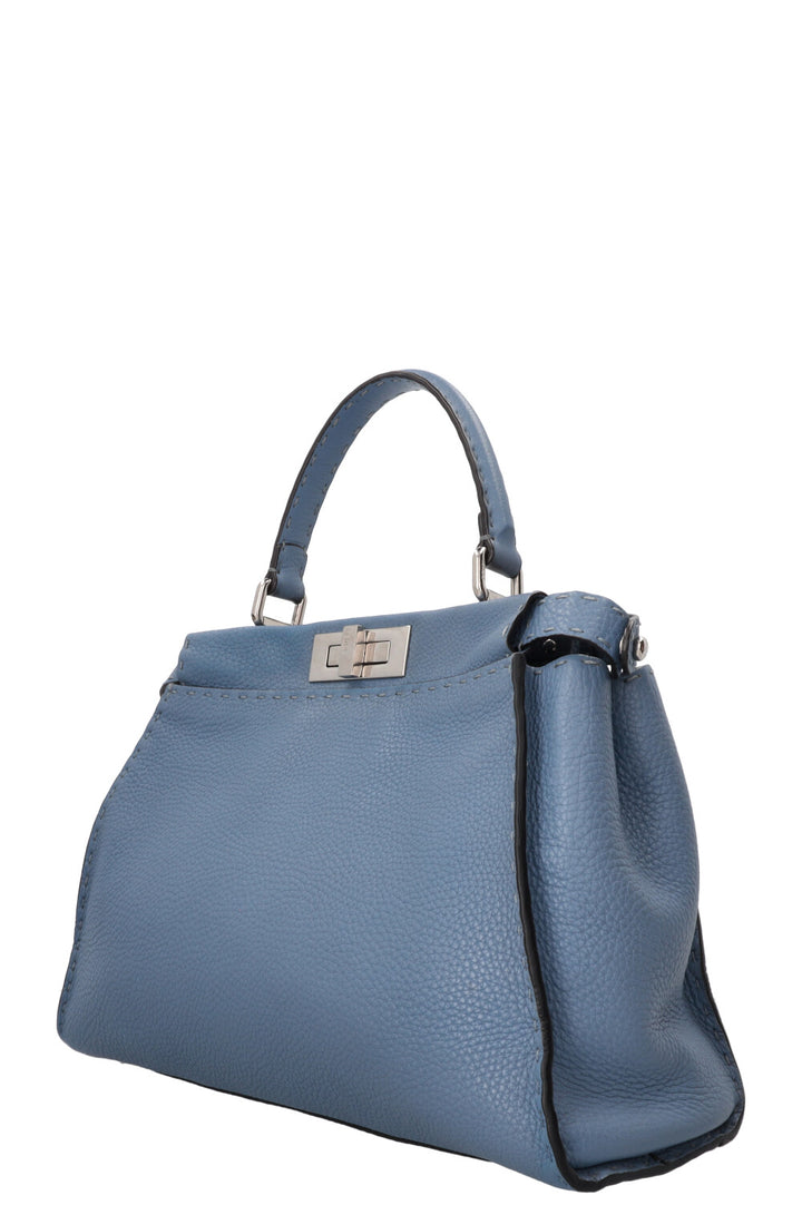 FENDI Peekaboo Medium Cuir Bleu