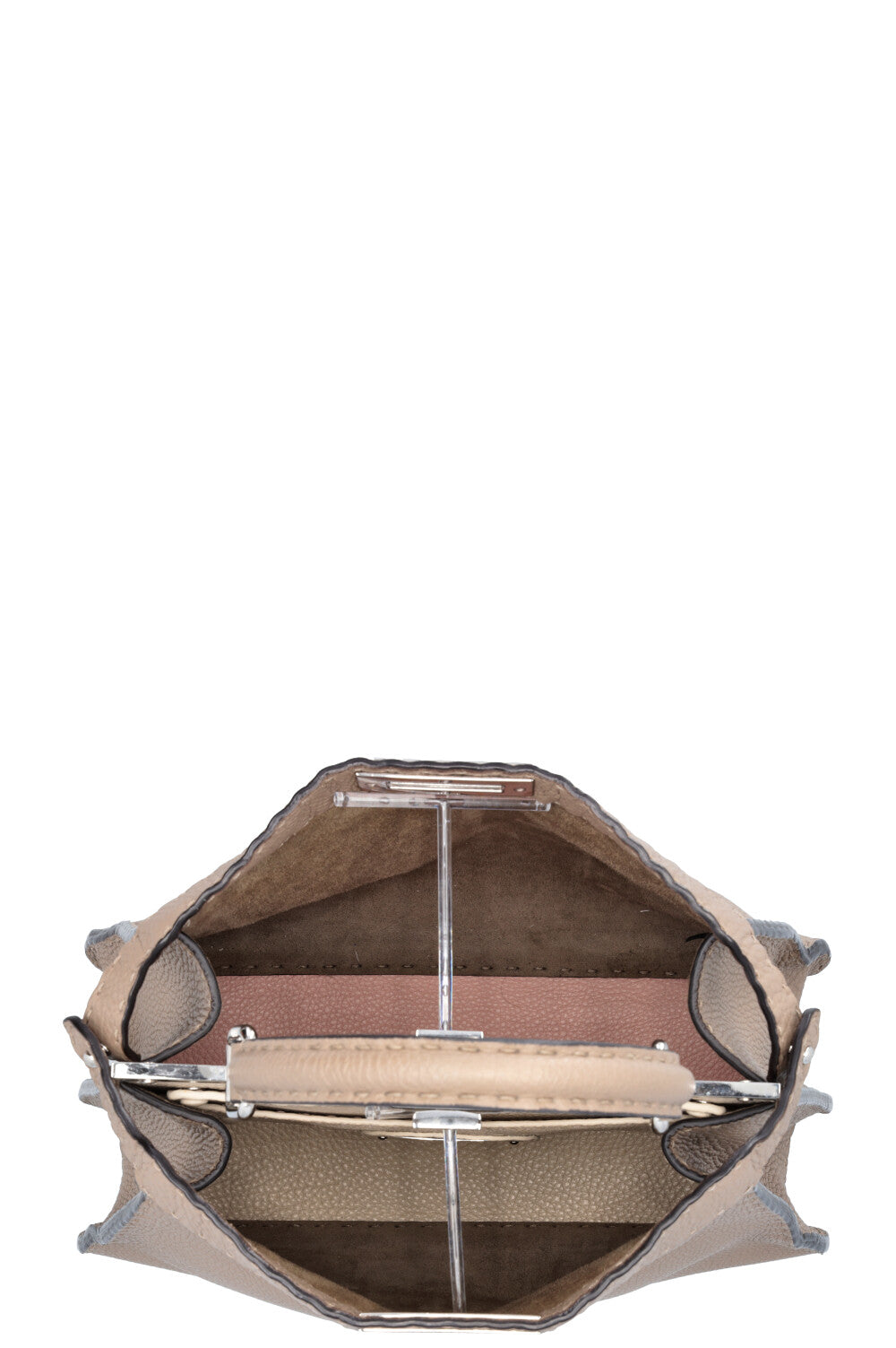FENDI Peekaboo moyen en cuir taupe