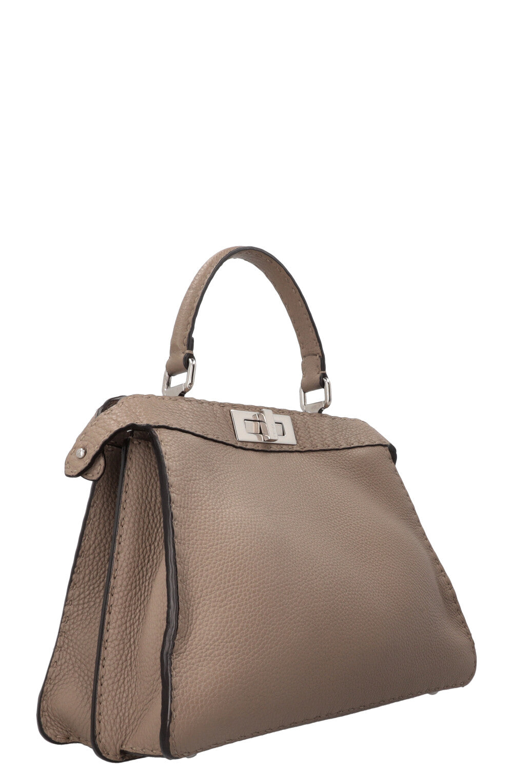 FENDI Peekaboo moyen en cuir taupe