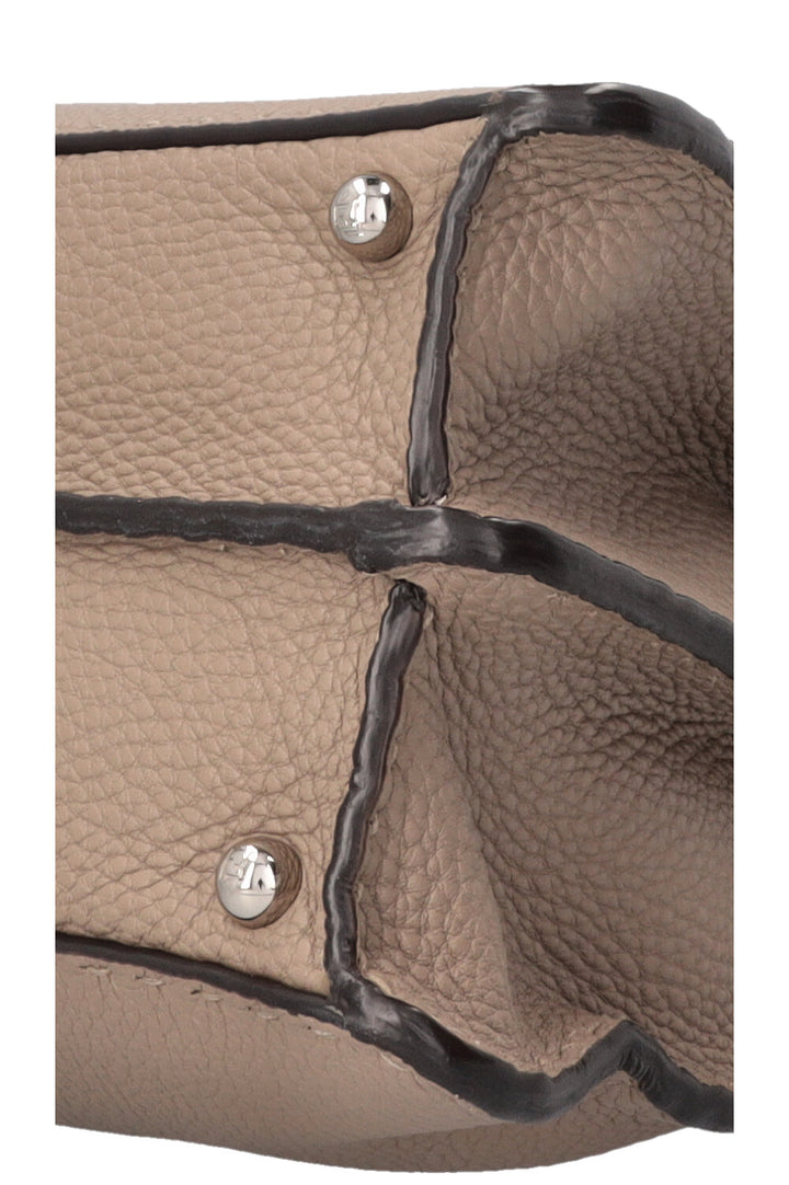 FENDI Peekaboo moyen en cuir taupe