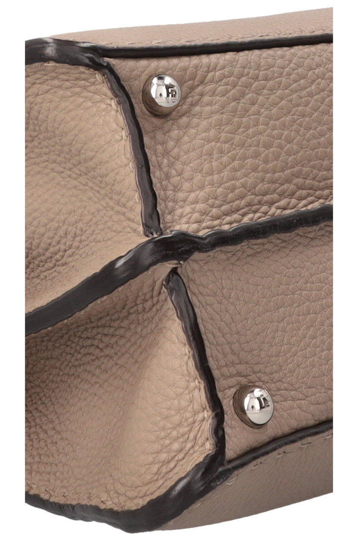 FENDI Peekaboo moyen en cuir taupe