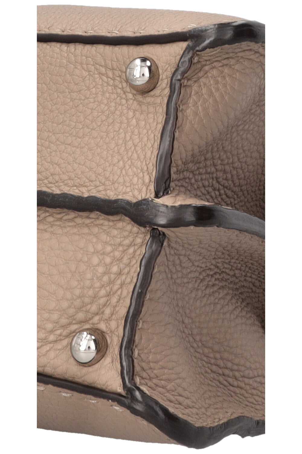 FENDI Peekaboo moyen en cuir taupe