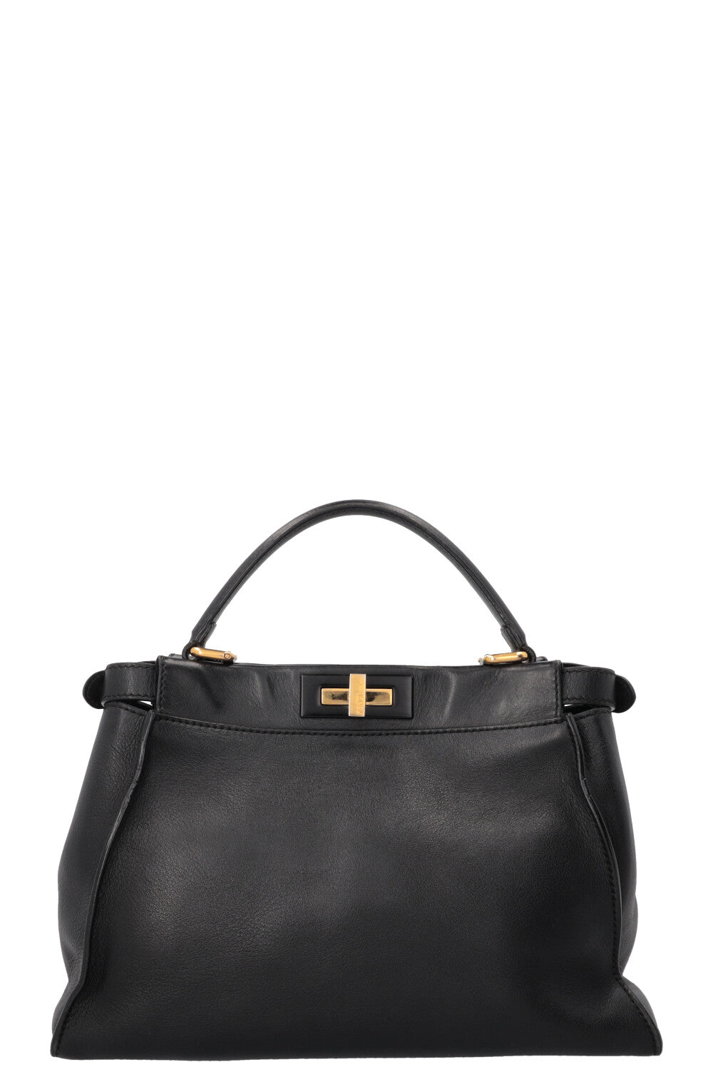 FENDI Peekaboo Soft Medium Hand Bag Black