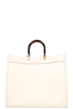 FENDI Sunshine Tote Large Leather Ivory