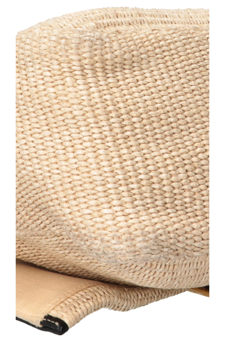 FENDI Mamma Baguette Bag Raffia Beige