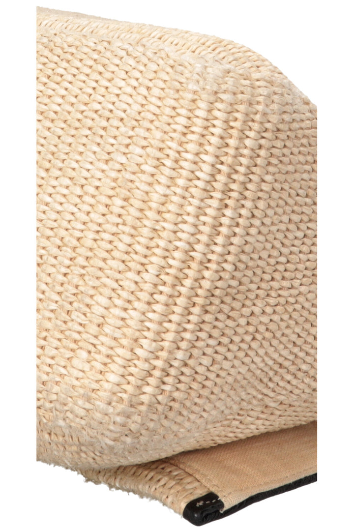 FENDI Mamma Baguette Bag Raffia Beige