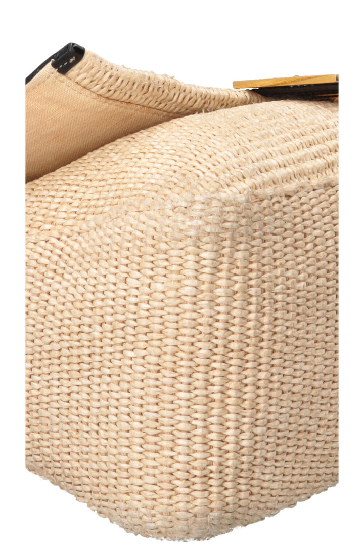 FENDI Mamma Baguette Bag Raffia Beige