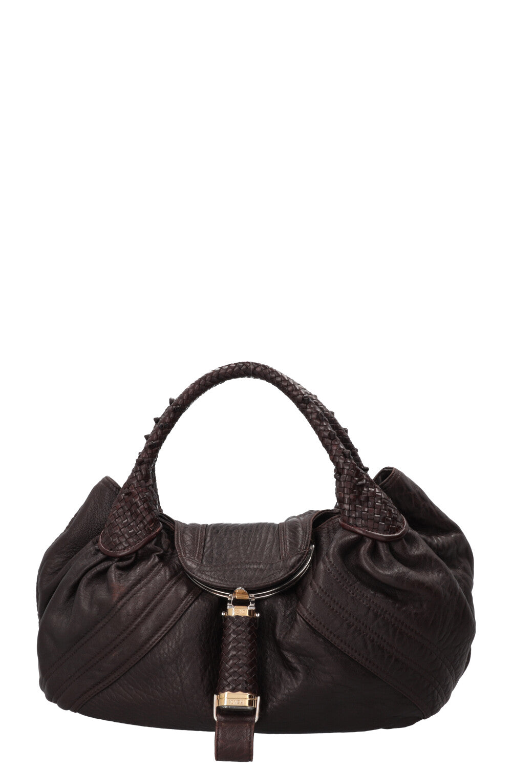 FENDI Spy Bag Leather Brown