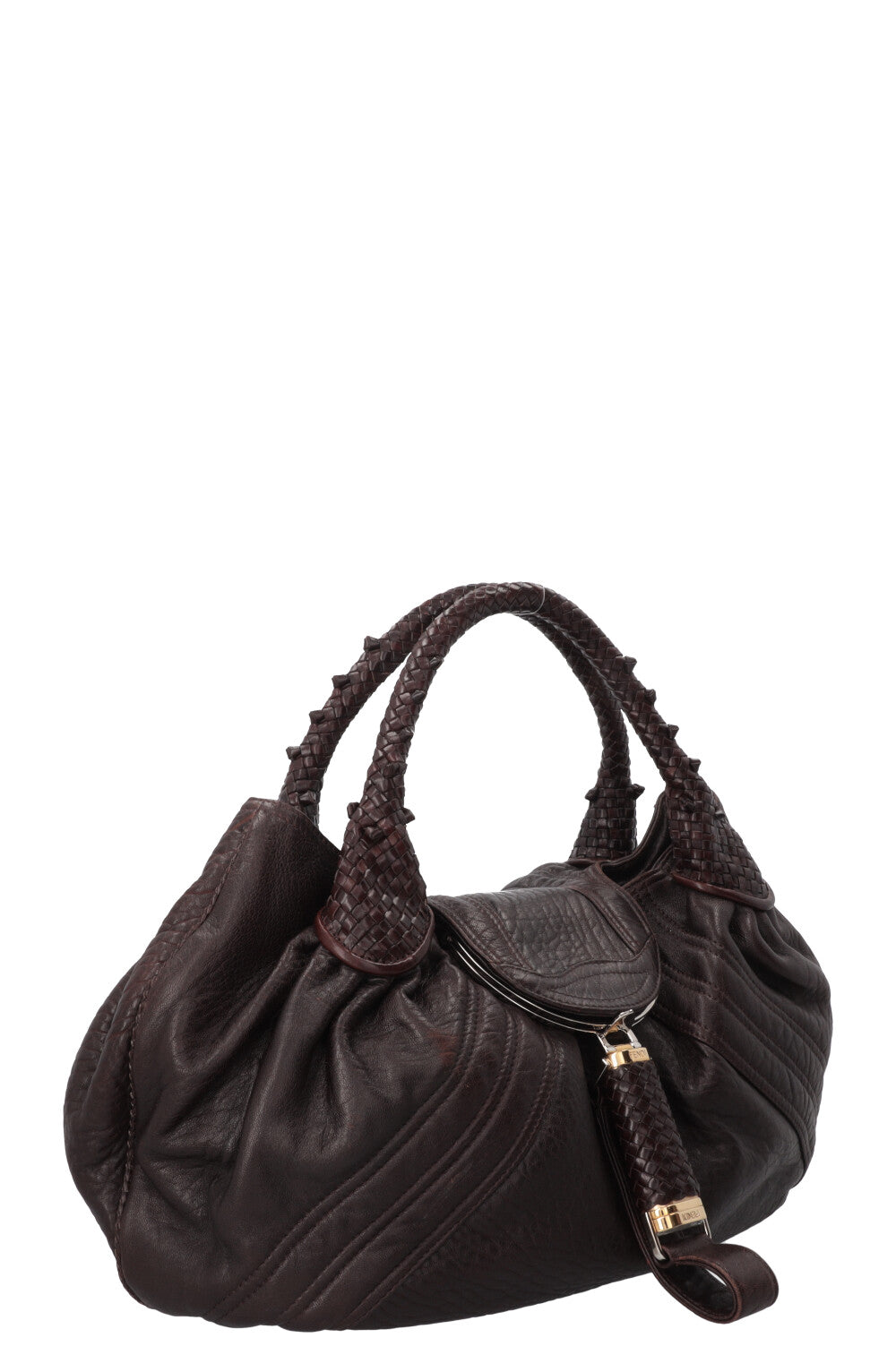 FENDI Spy Bag Leather Brown