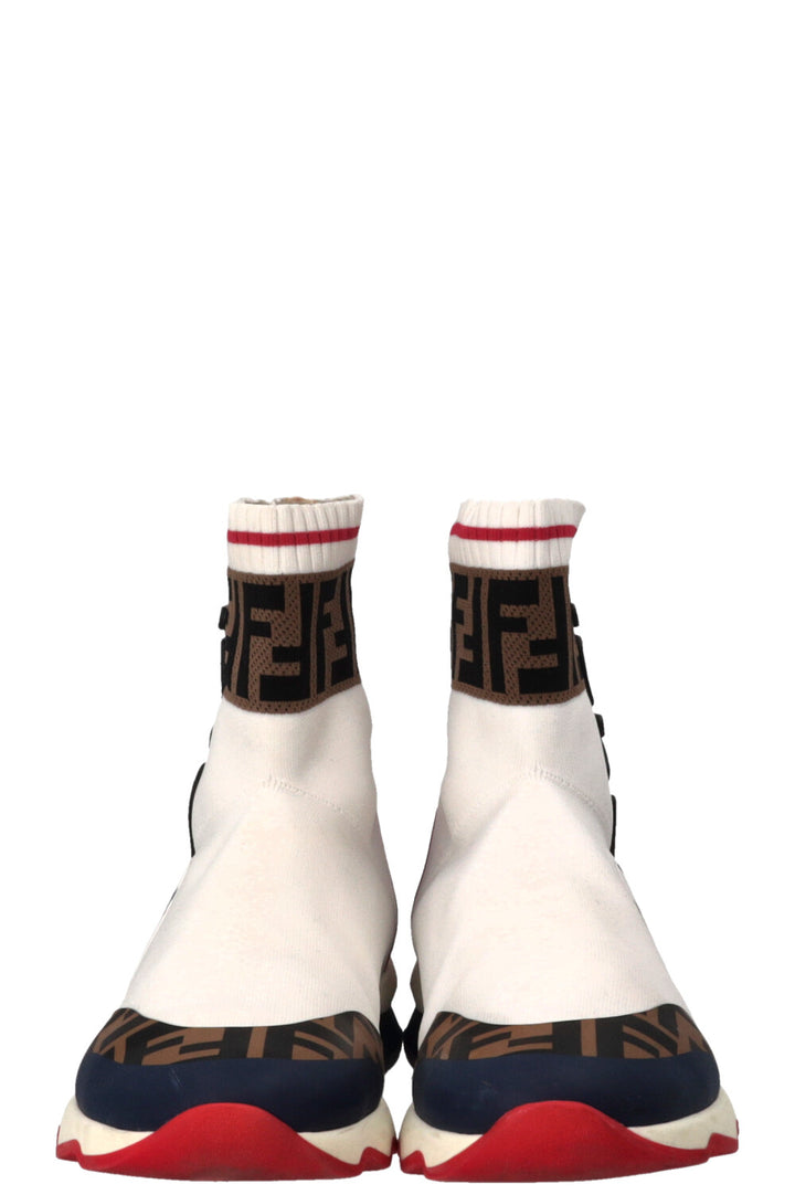 FENDI x FILA Sock Sneakers White Red Blue