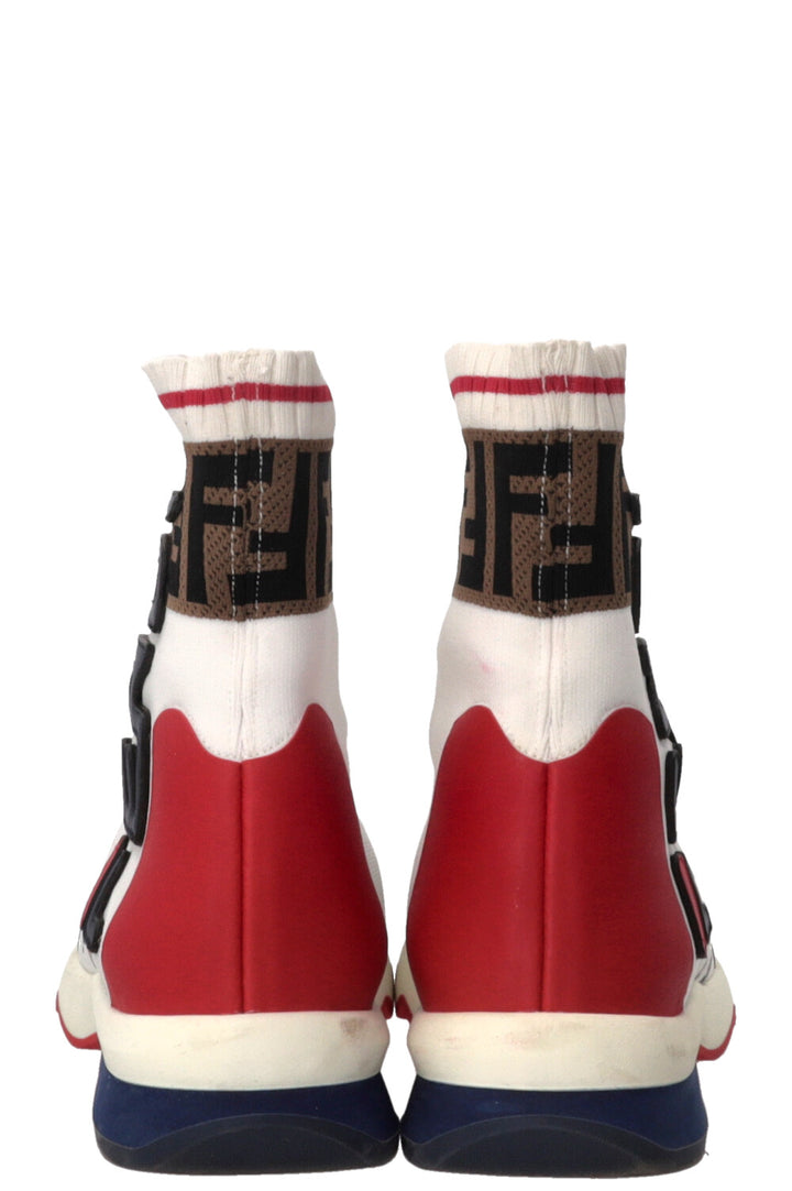 FENDI x FILA Sock Sneakers White Red Blue