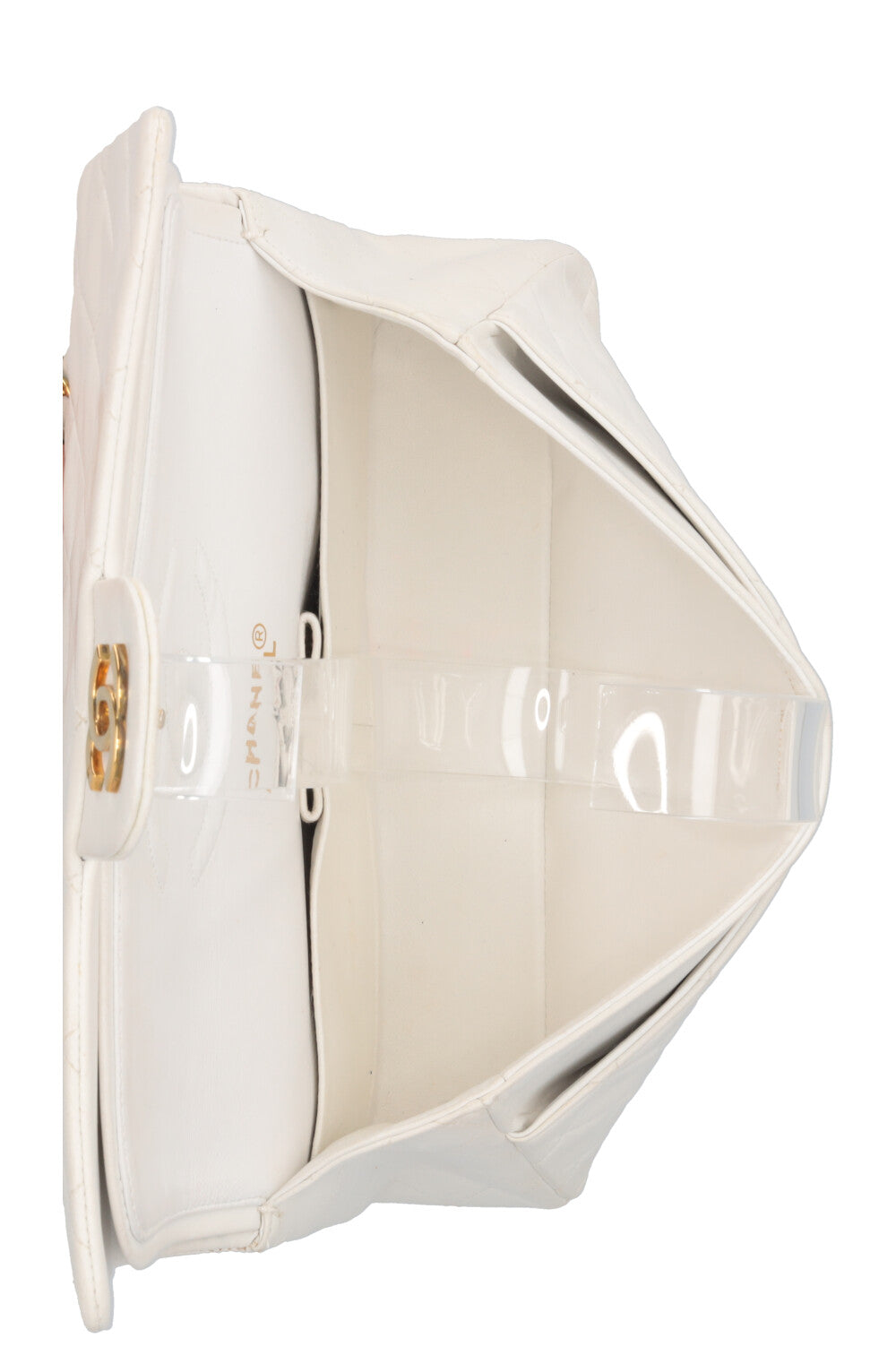 CHANEL Vintage Classic Medium Double Flap White