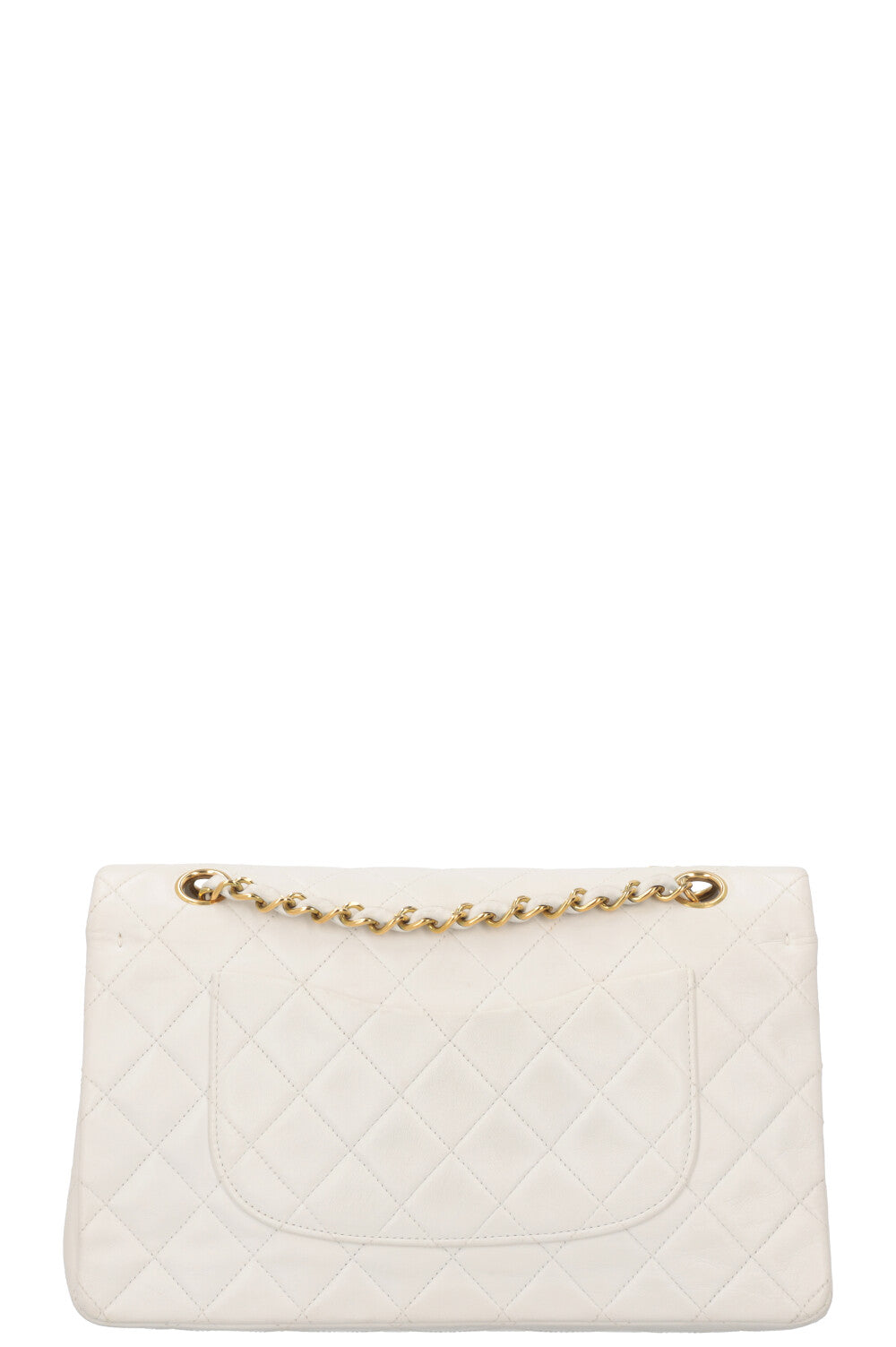 CHANEL Vintage Classic Medium Double Flap White