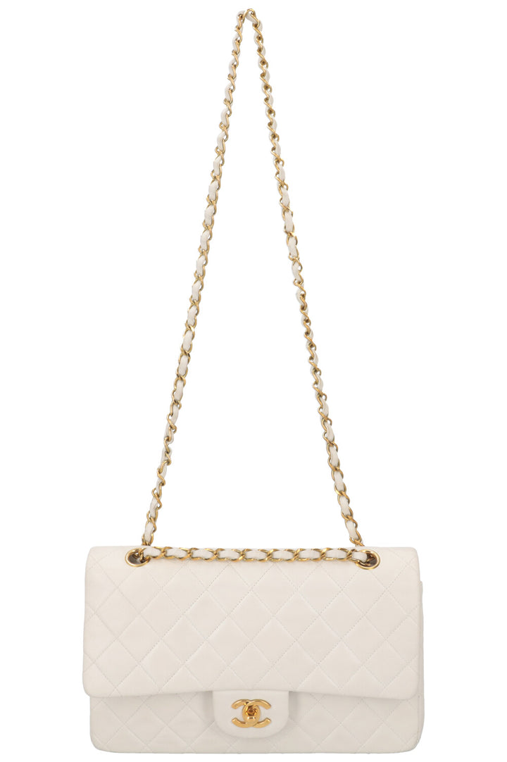 CHANEL Vintage Classic Medium Double Flap White