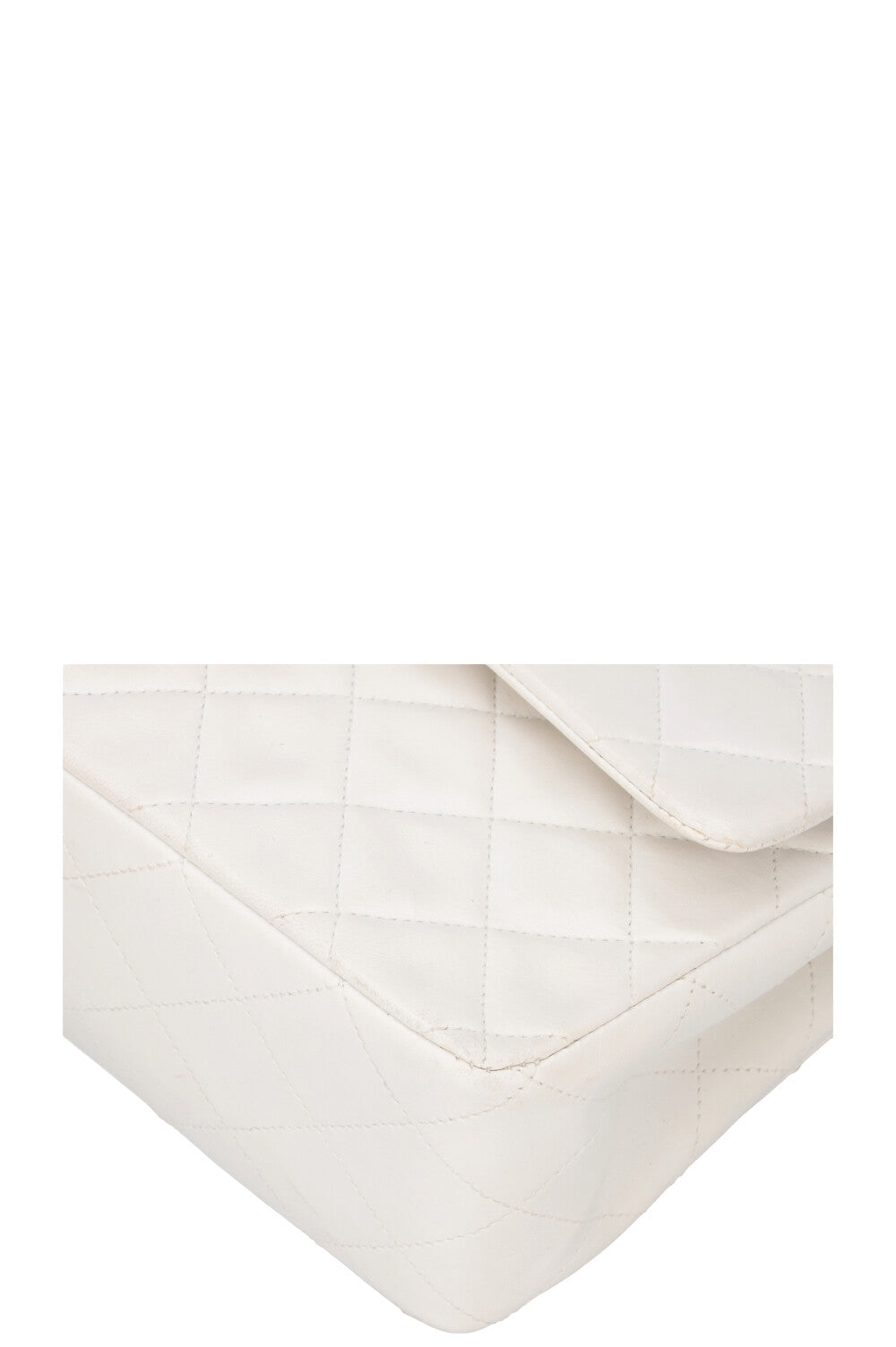 CHANEL Vintage Classic Medium Double Flap White