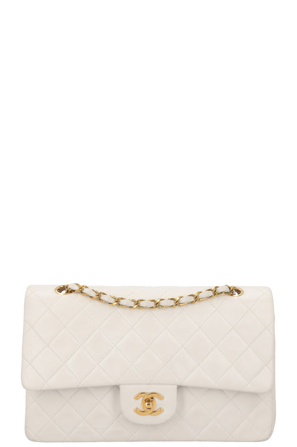 CHANEL Vintage Classic Medium Double Flap White