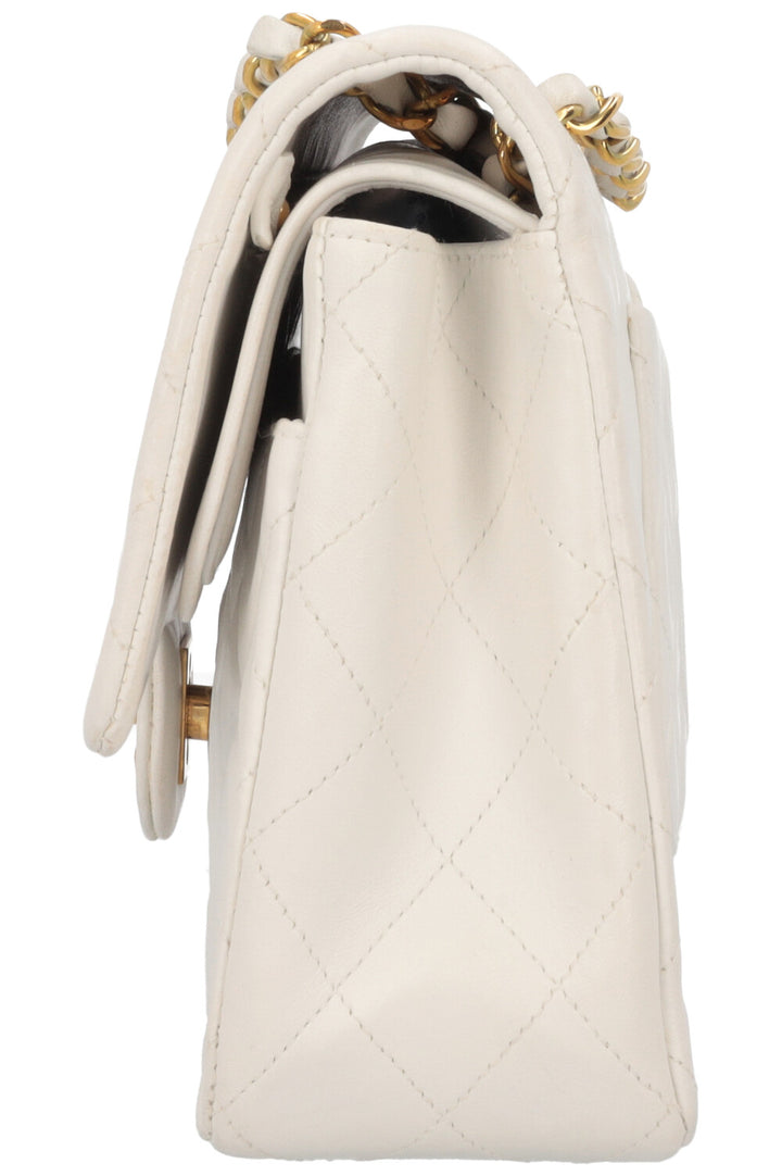 CHANEL Vintage Classic Medium Double Flap White