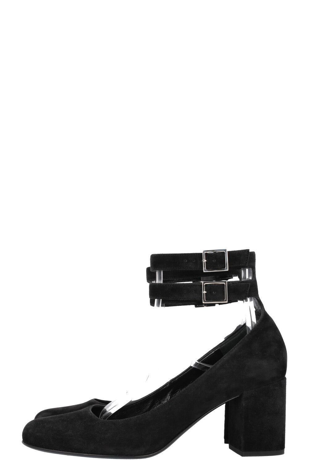 SAINT LAURENT Mary Jane Heels Suede Black