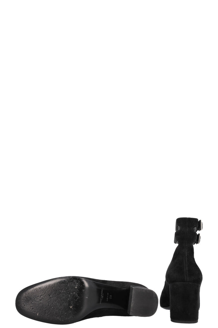 SAINT LAURENT Mary Jane Heels Suede Black