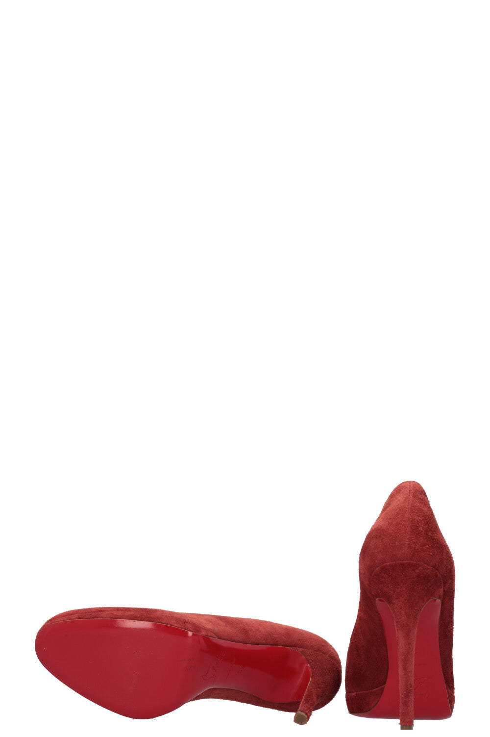 CHRISTIAN LOUBOUTIN The New Simple Pump Heels Suede Red CHRISTIAN LOUBOUTIN The New Simple Pump Heels Suede Red