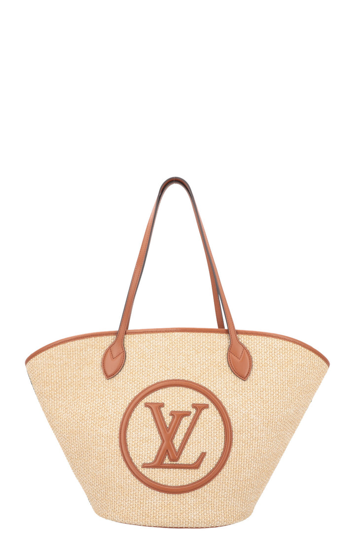 LOUIS VUITTON Saint Jacques Bag NM Raffia Beige