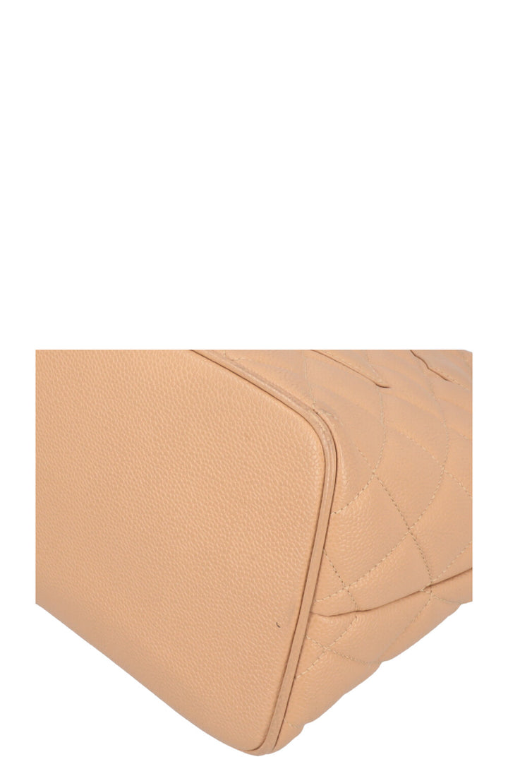 CHANEL Small Medaillion Tote Caviar Beige