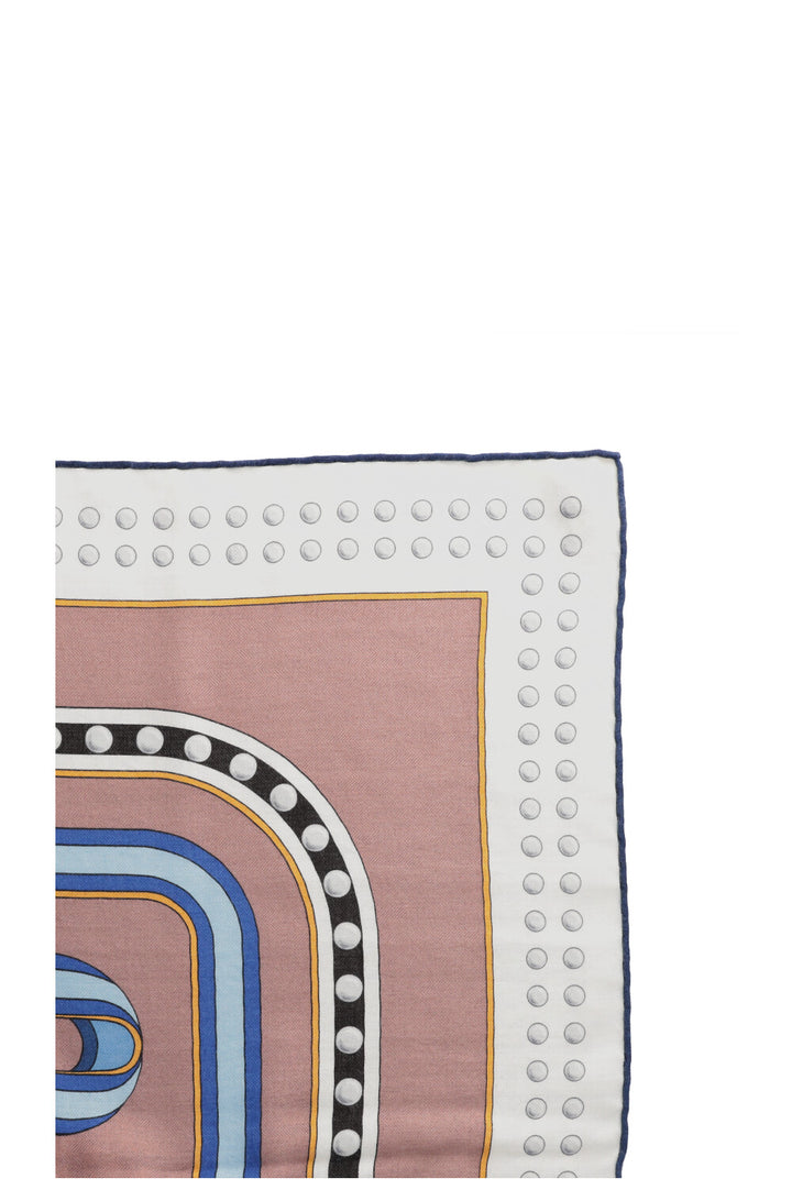 HERMÈS Foulard 140 Grand Tralala Marron Ivoire Cachemire