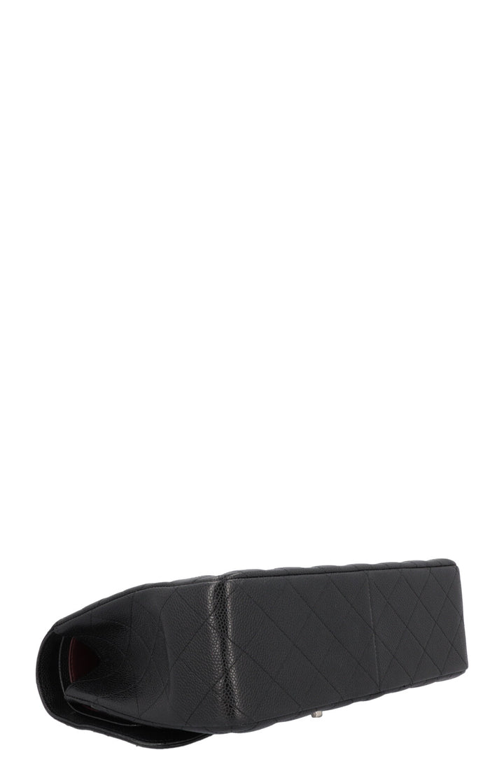 CHANEL Large Double Flap Bag Caviar Black