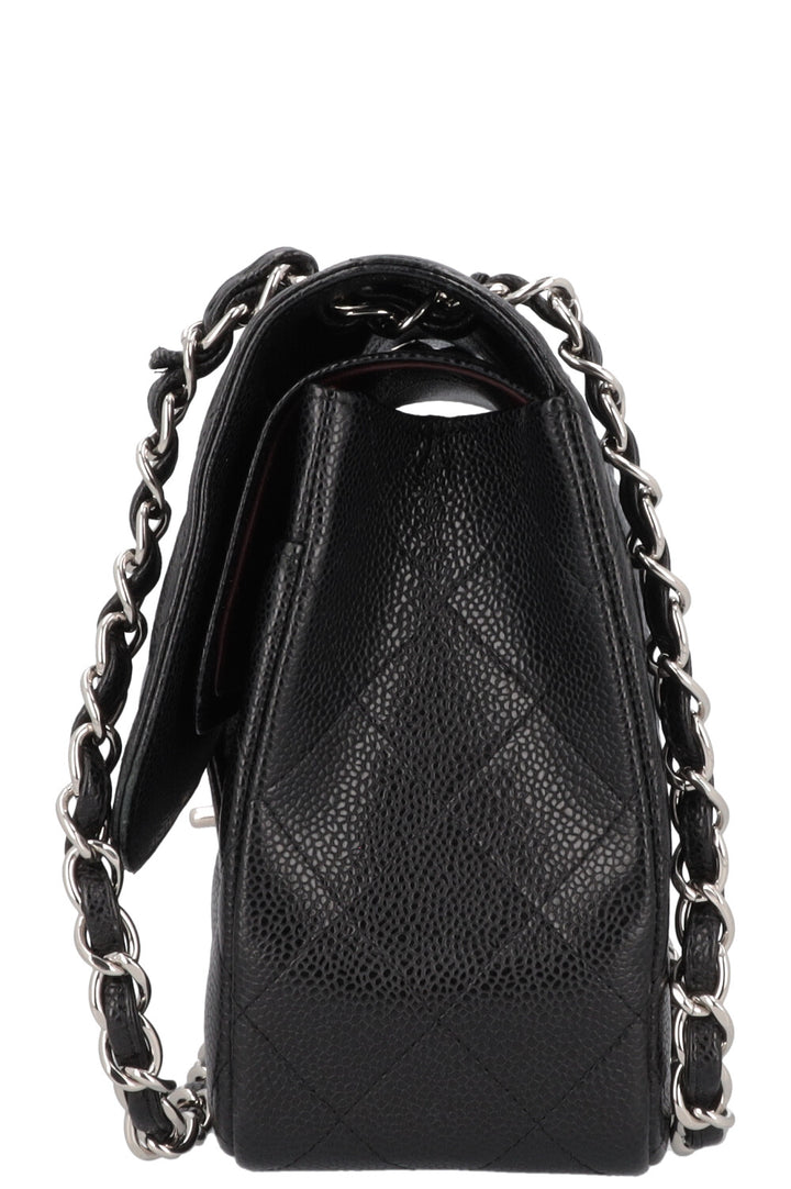 CHANEL Large Double Flap Bag Caviar Black